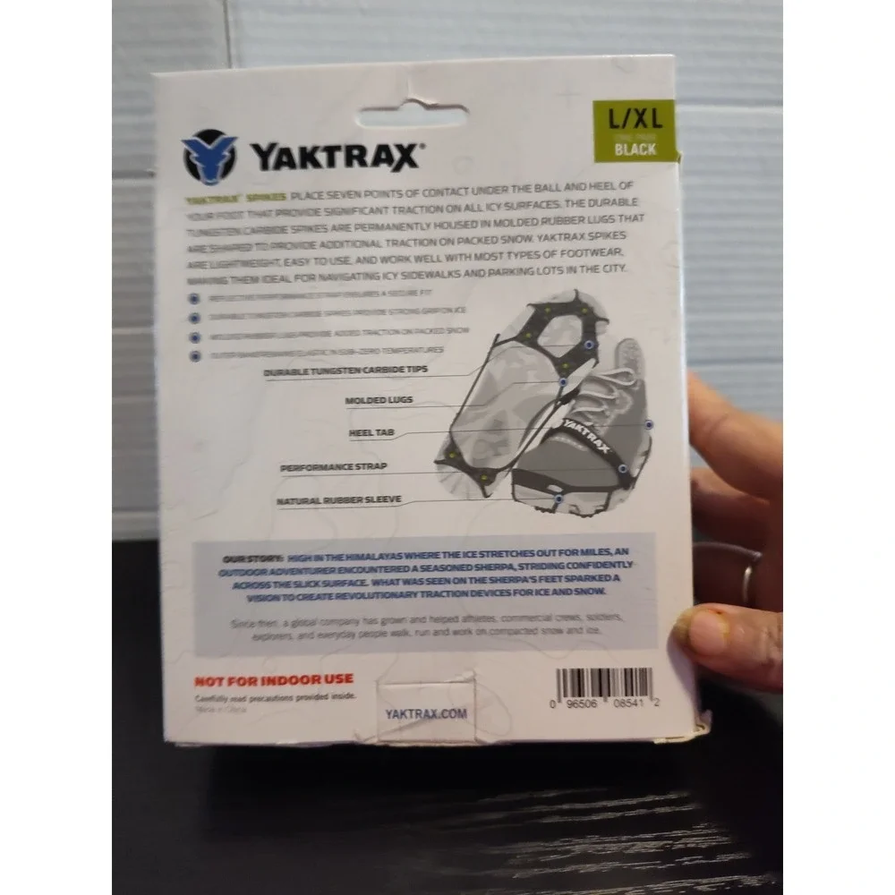 Yaktrax spikes - Large/XL Winter Traction Footwear Traction for Snow/ICE‎